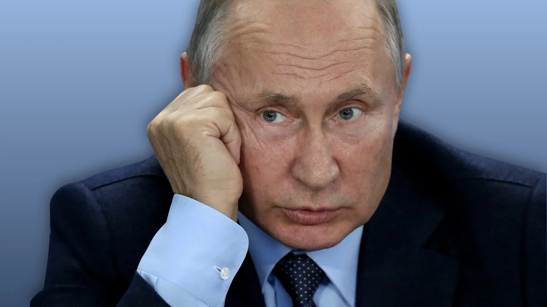 Vladimir Putin looks disappointed 2023