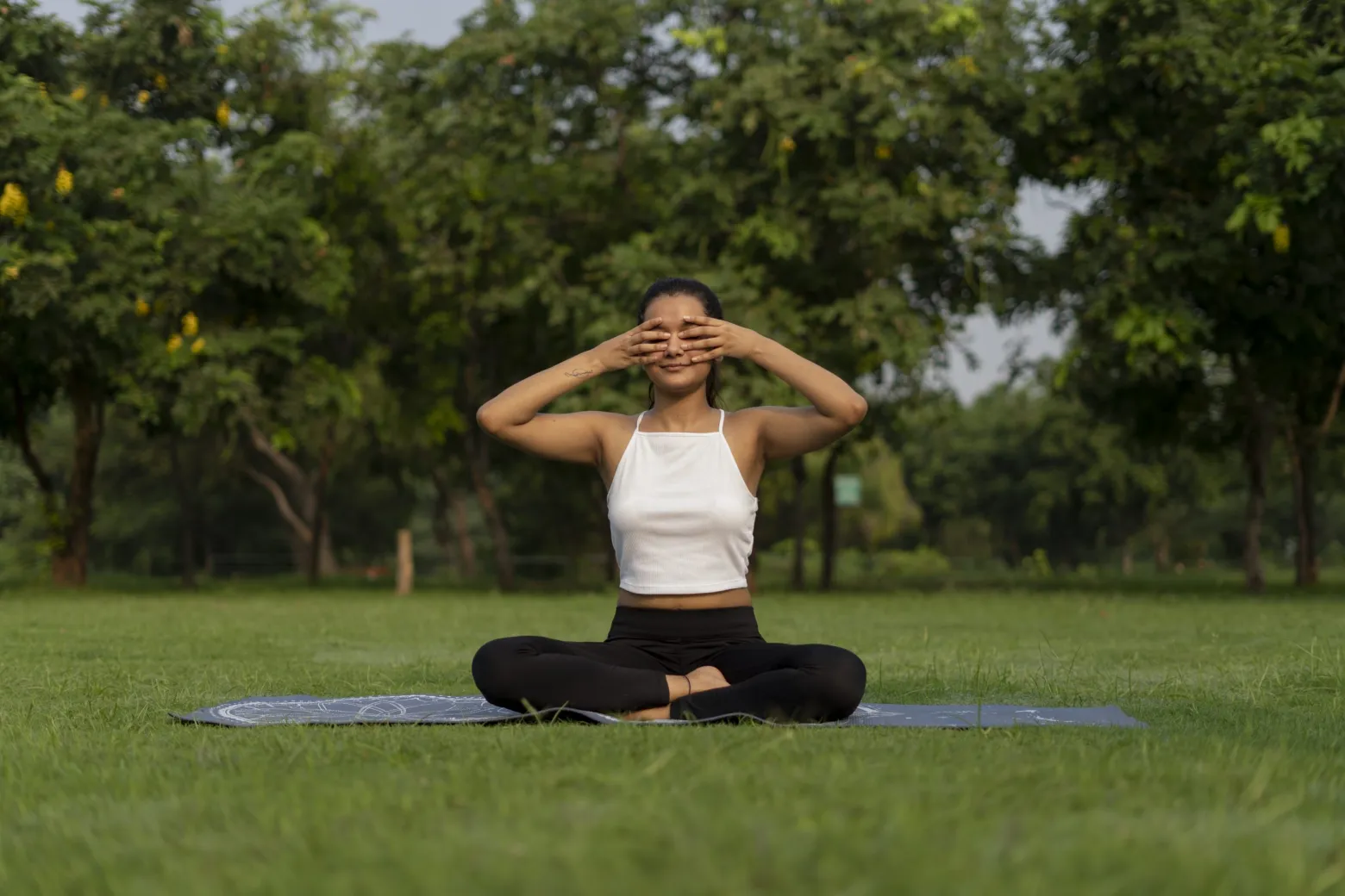 breathing techniques for relieving anxiety and stress A-girl-performing-Bhramari-Pranayama-61431-pixahive