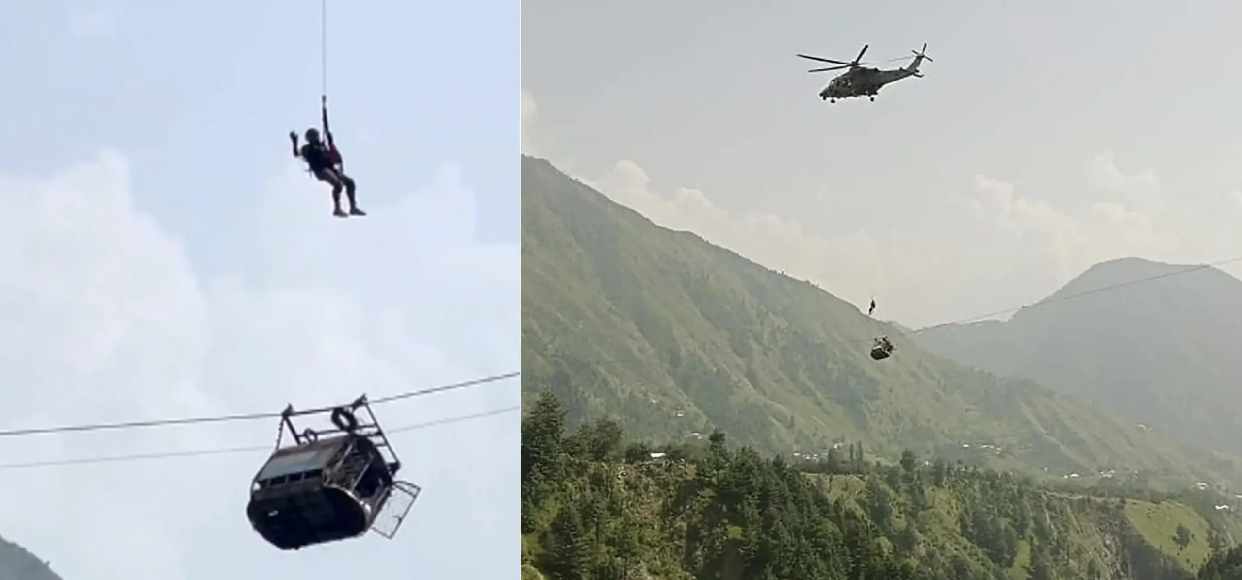 Pakistan Cable Car Rescue Operation to Save Trapped Children and Adults