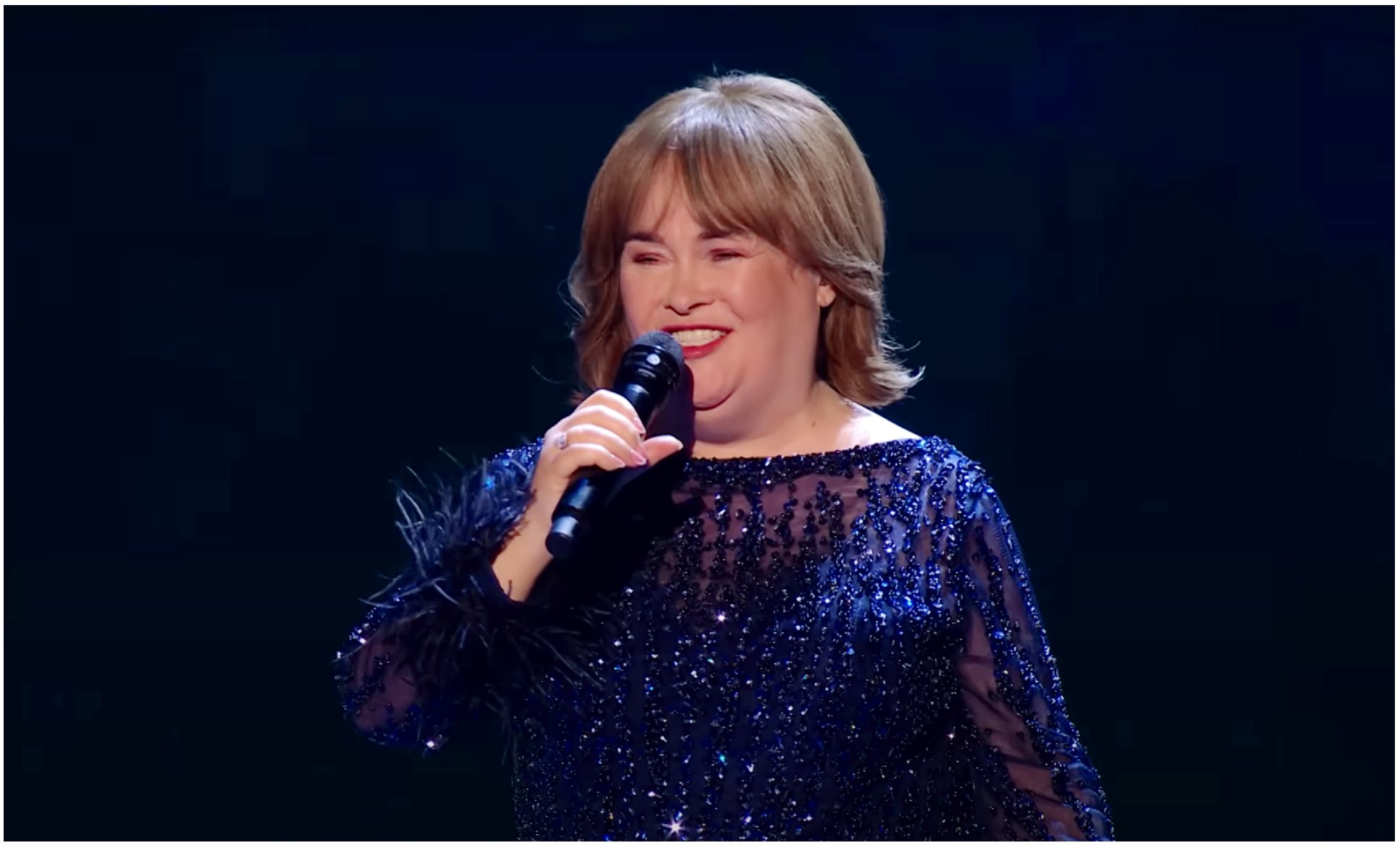 Susan Boyle sang "I Dreamed of Dream" after returning to the stage at Britain's Got Talent.