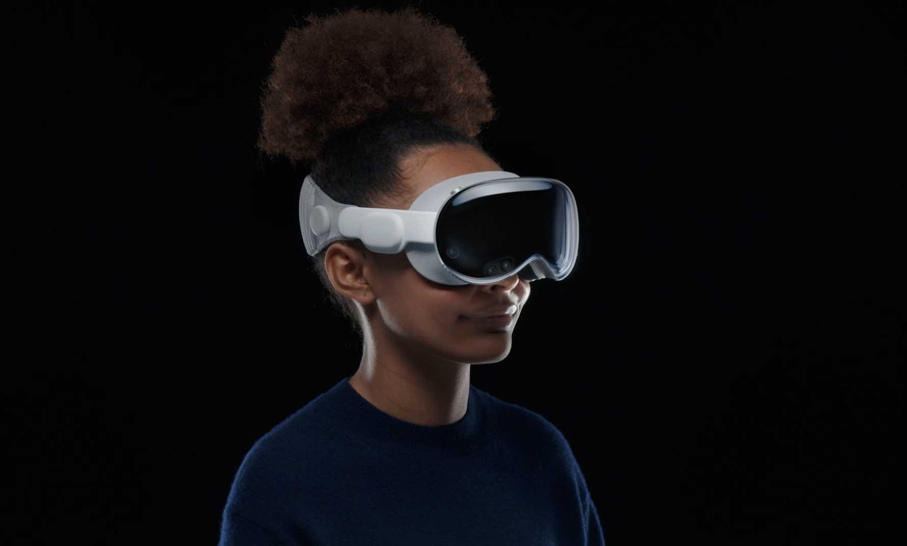 girl wearing Apple's Vision Pro
