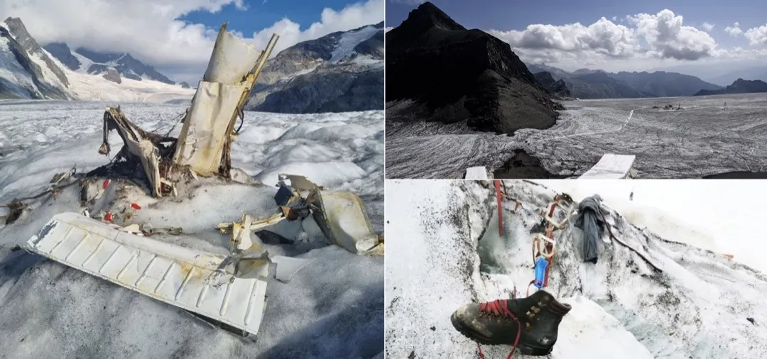 ‎Melting Swiss Glacier Uncovers Human Remains of Missing Climber after 37 years_1080pwebp