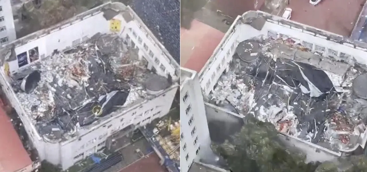 ‎Tragedy Strikes as School Gym Roof Collapse Claims 11 Lives in China.‎001_1280p